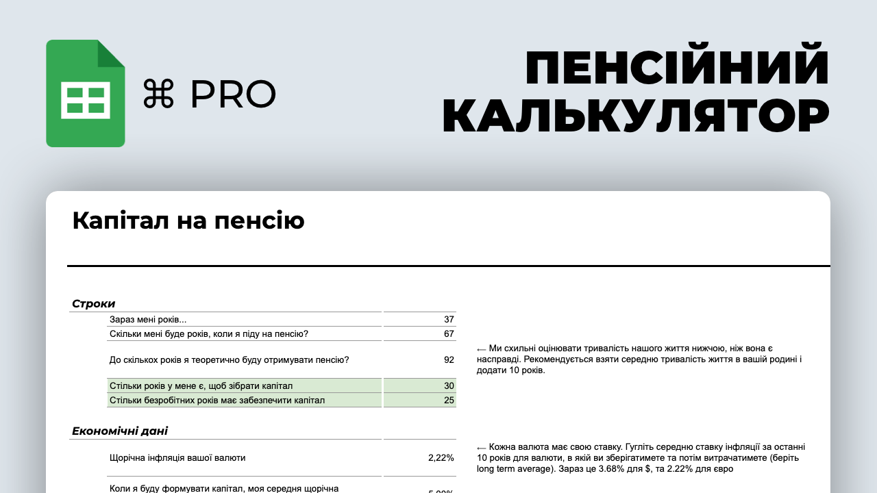 Пенсійний калькулятор